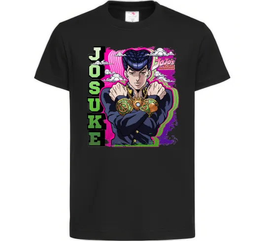Дитяча футболка Jojo`s adventure Josuke Чорний фото