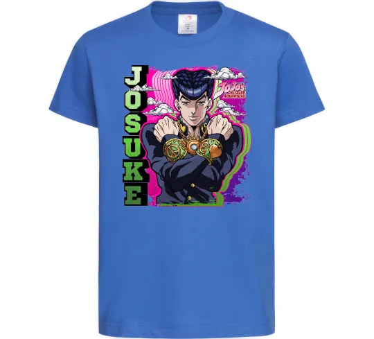 Дитяча футболка Jojo`s adventure Josuke Яскраво-синій фото