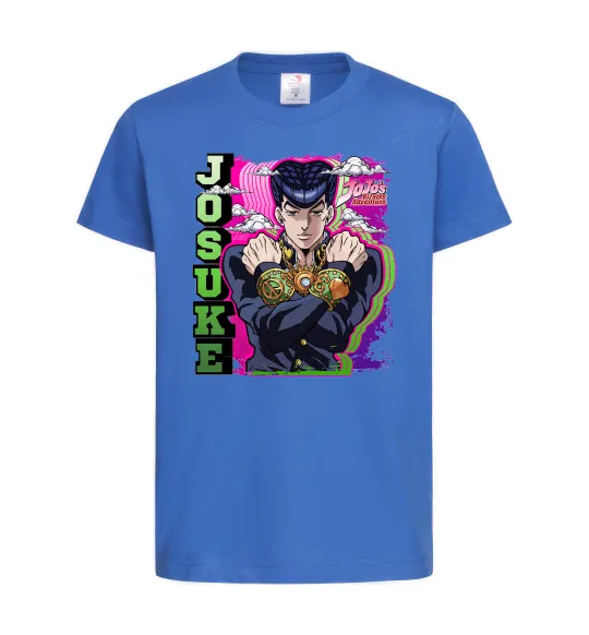 Детская футболка Jojo`s adventure Josuke Ярко-синий фото