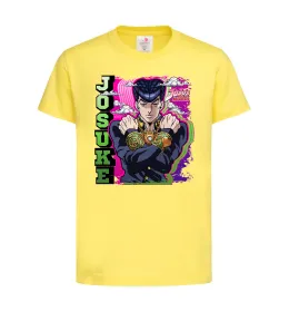 Дитяча футболка Jojo`s adventure Josuke Лимонний фото