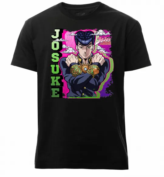 Чоловіча преміум футболка Jojo`s adventure Josuke Чорний фото