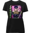 Жіноча преміум футболка Jojo`s adventure Josuke Чорний фото
