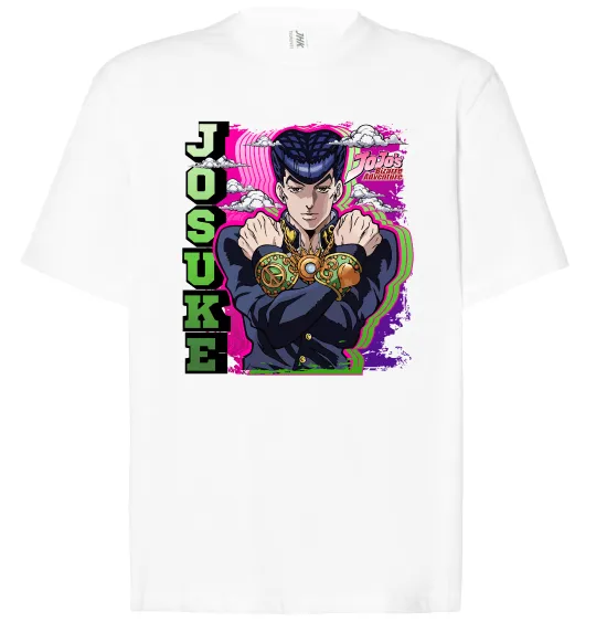 Футболка Оверсайз Jojo`s adventure Josuke Білий фото