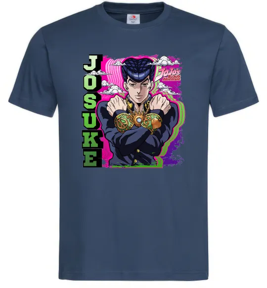 Чоловіча футболка Jojo`s adventure Josuke Темно-синій фото