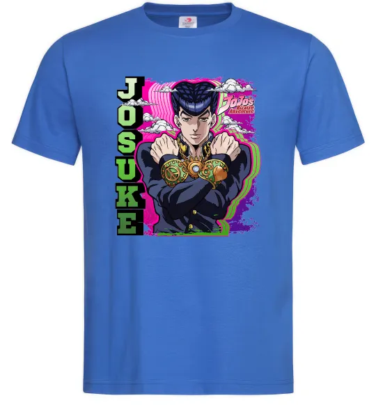 Чоловіча футболка Jojo`s adventure Josuke Яскраво-синій фото