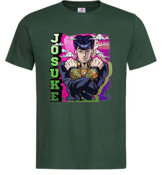 Чоловіча футболка Jojo`s adventure Josuke Темно-зелений фото