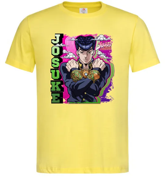 Чоловіча футболка Jojo`s adventure Josuke Лимонний фото