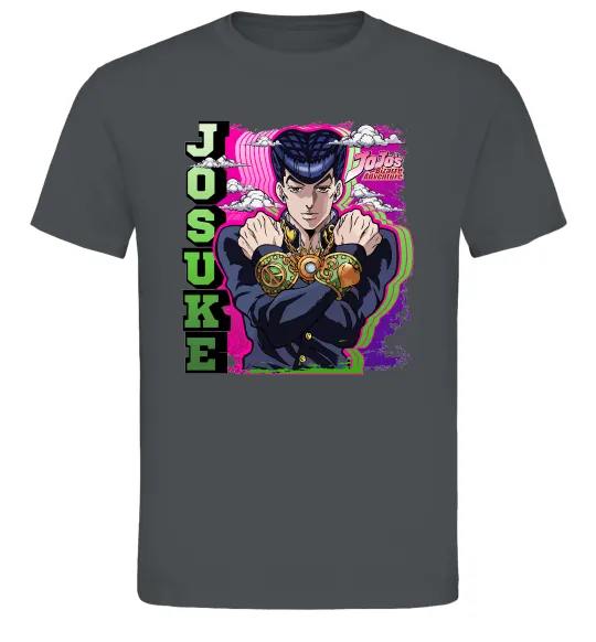 Чоловіча футболка Jojo`s adventure Josuke Графіт фото