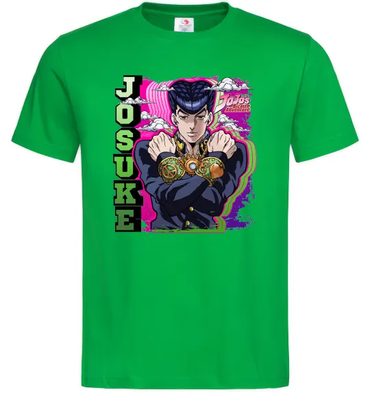 Чоловіча футболка Jojo`s adventure Josuke Зелений фото