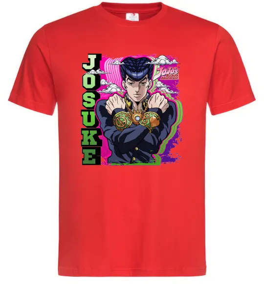 Чоловіча футболка Jojo`s adventure Josuke Червоний фото