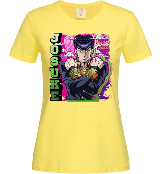 Женская футболка Jojo`s adventure Josuke Лимонный фото