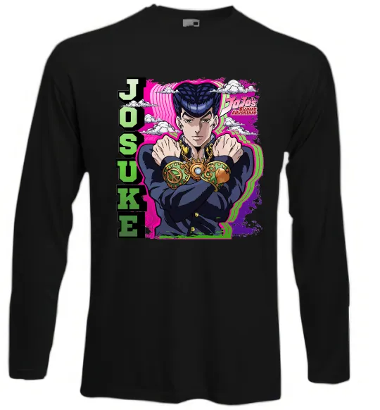 Лонгслив Jojo`s adventure Josuke Черный фото