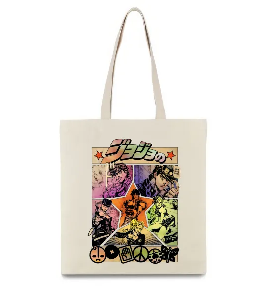 Эко-сумка Джоджо комікс Бежевый фото