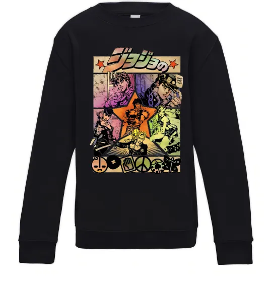 Детский Свитшот Джоджо комікс Черный фото