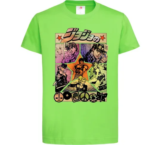 Детская футболка Джоджо комікс Лаймовый фото