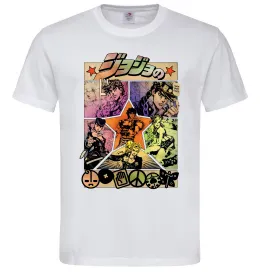 Мужская футболка Джоджо комікс Белый фото