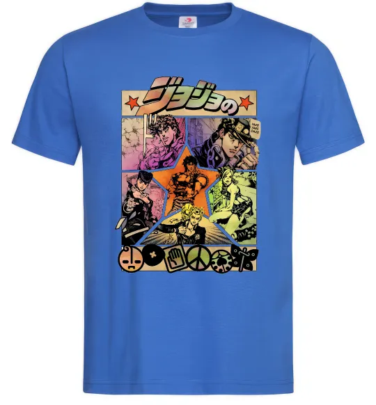 Мужская футболка Джоджо комікс Ярко-синий фото