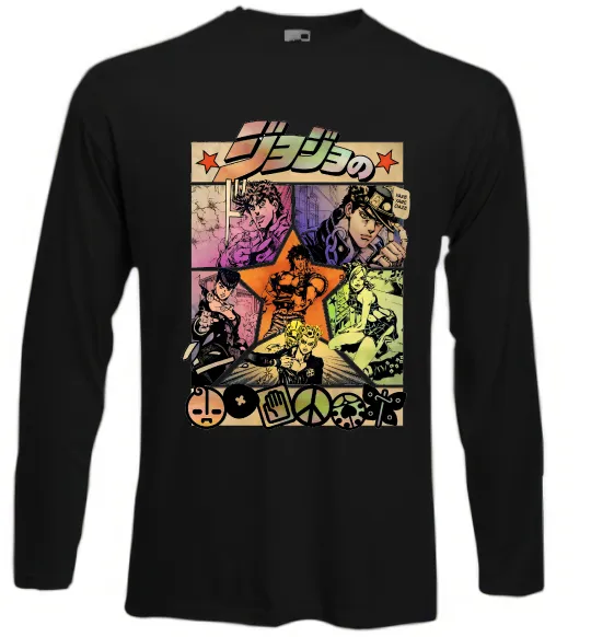 Лонгслив Джоджо комікс Черный фото