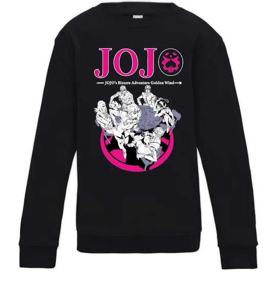 Детский Свитшот Джоджо golden wind Черный фото