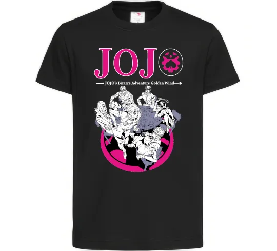 Детская футболка Джоджо golden wind Черный фото