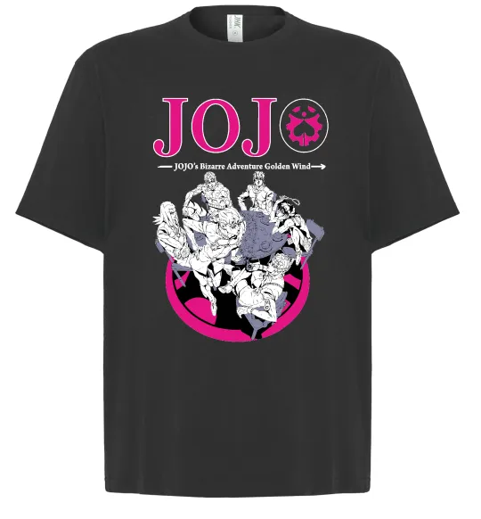 Футболка Оверсайз Джоджо golden wind Черный фото