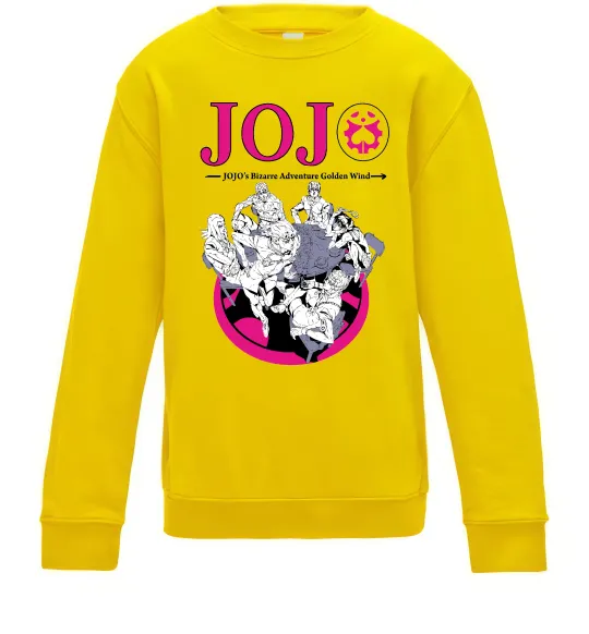 Детский Свитшот Джоджо golden wind Солнечно желтый фото