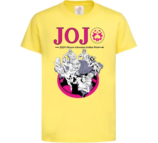 Детская футболка Джоджо golden wind Лимонный фото