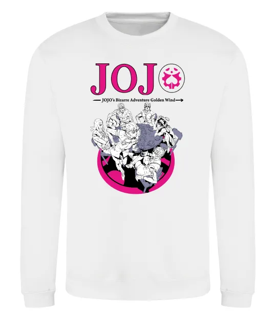 Свитшот Джоджо golden wind Белый фото