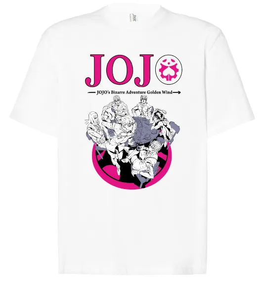 Футболка Оверсайз Джоджо golden wind Белый фото