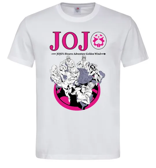 Мужская футболка Джоджо golden wind Белый фото