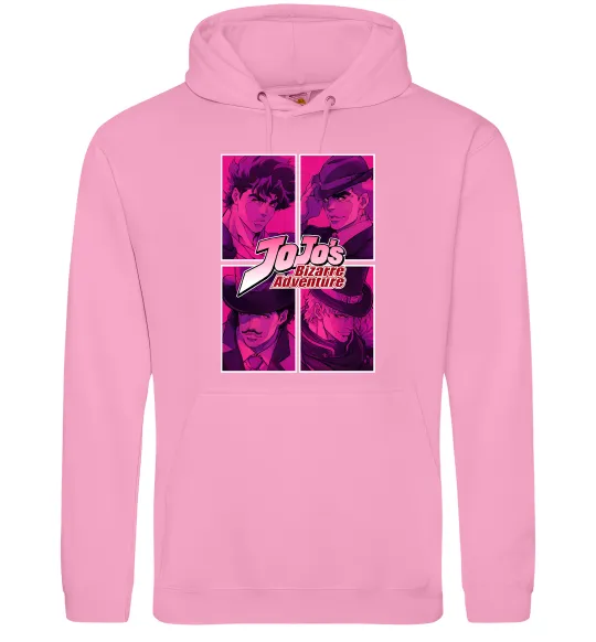Мужская толстовка (худи) Jojo bizarre adventure Розовый фото