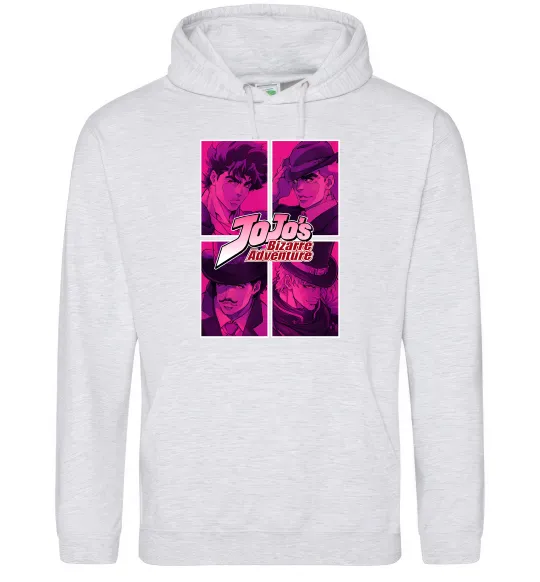Чоловіча толстовка (худі) Jojo bizarre adventure Сірий меланж фото