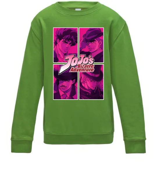 Дитячий світшот Jojo bizarre adventure Лаймовий фото