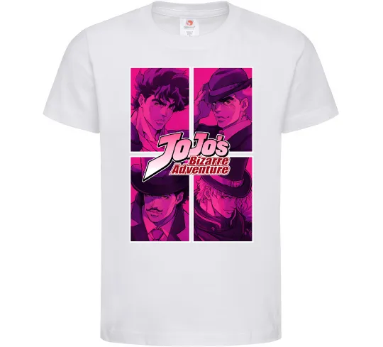Дитяча футболка Jojo bizarre adventure Білий фото