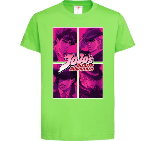 Дитяча футболка Jojo bizarre adventure Лаймовий фото