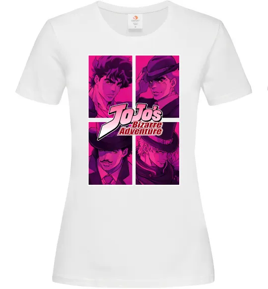 Женская футболка Jojo bizarre adventure Белый фото