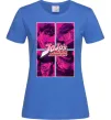 Женская футболка Jojo bizarre adventure Ярко-синий фото