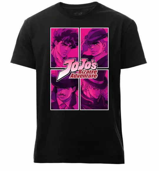 Мужская премиум футболка Jojo bizarre adventure Черный фото
