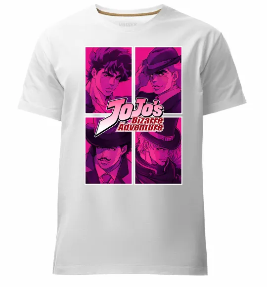 Мужская премиум футболка Jojo bizarre adventure Белый фото