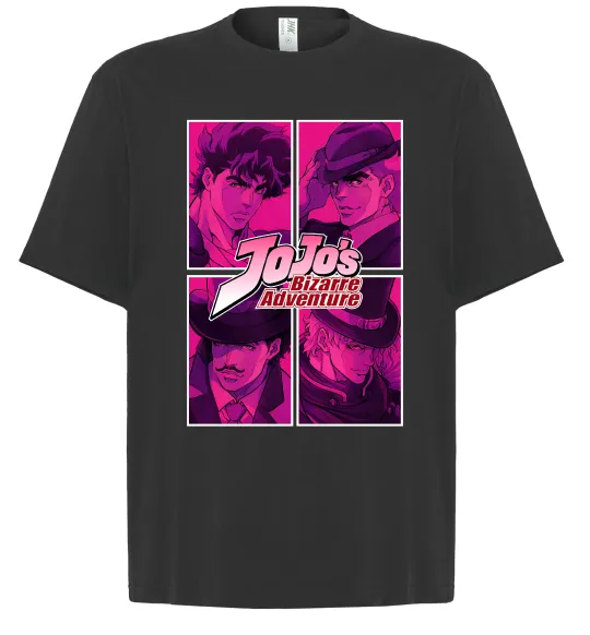Футболка Оверсайз Jojo bizarre adventure Черный фото