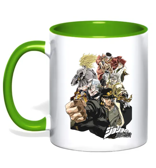 Чашка с цветной ручкой Джоджо Лаймовый фото