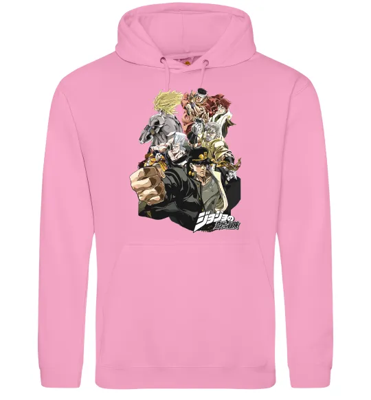 Мужская толстовка (худи) Джоджо Розовый фото