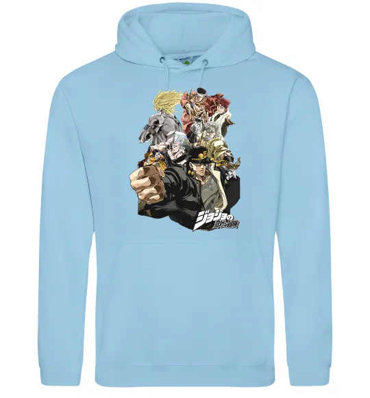 Женская толстовка (худи) Джоджо Голубой фото