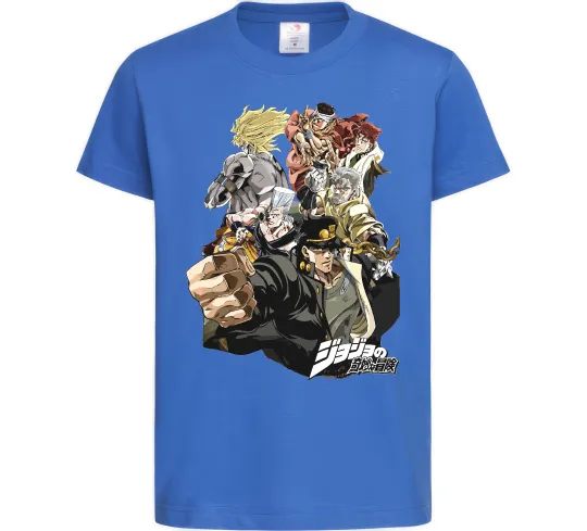 Детская футболка Джоджо Ярко-синий фото