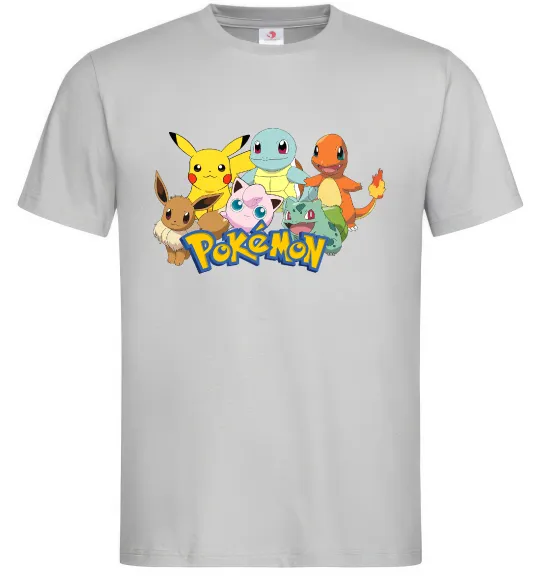 Мужская футболка Покемони Серый фото