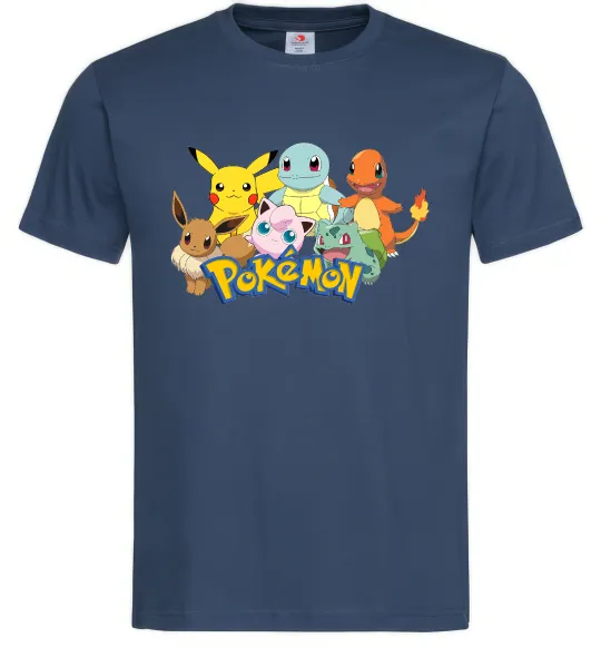 Мужская футболка Покемони Темно-синий фото