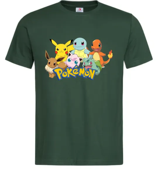 Мужская футболка Покемони Темно-зеленый фото