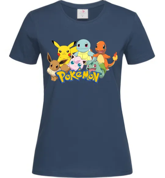 Жіноча футболка Покемони Темно-синій фото