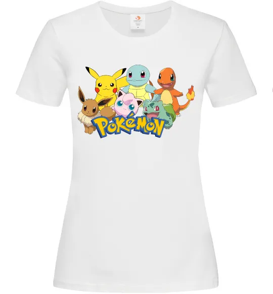 Жіноча футболка Покемони Білий фото