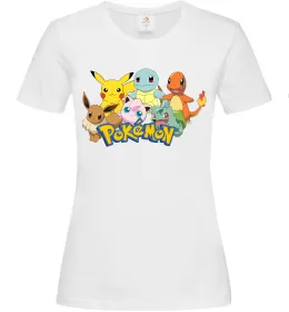Жіноча футболка Покемони Білий фото